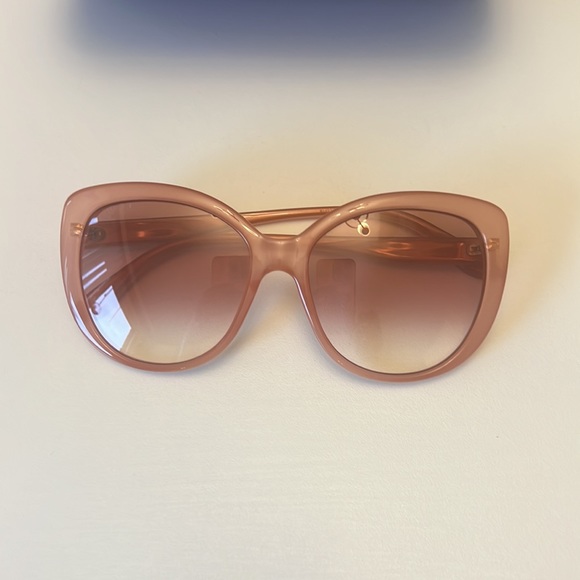 Authentic Gucci nude blush pink gradient sunglasses oversized round cat eye - Picture 6 of 17